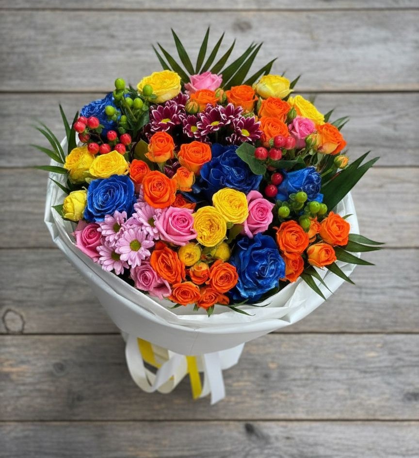 Букет цветов из: Розы и Хризантемы в Чухломе