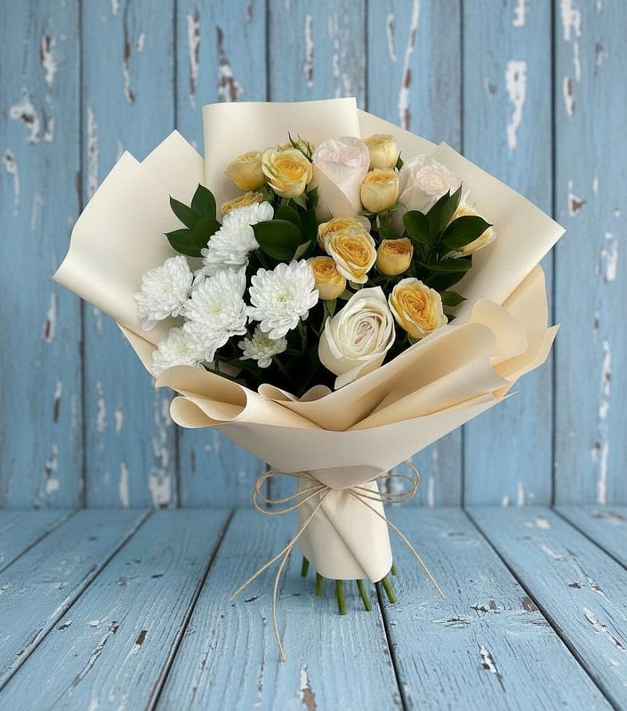 Букет цветов из: Розы и Хризантемы в Чухломе