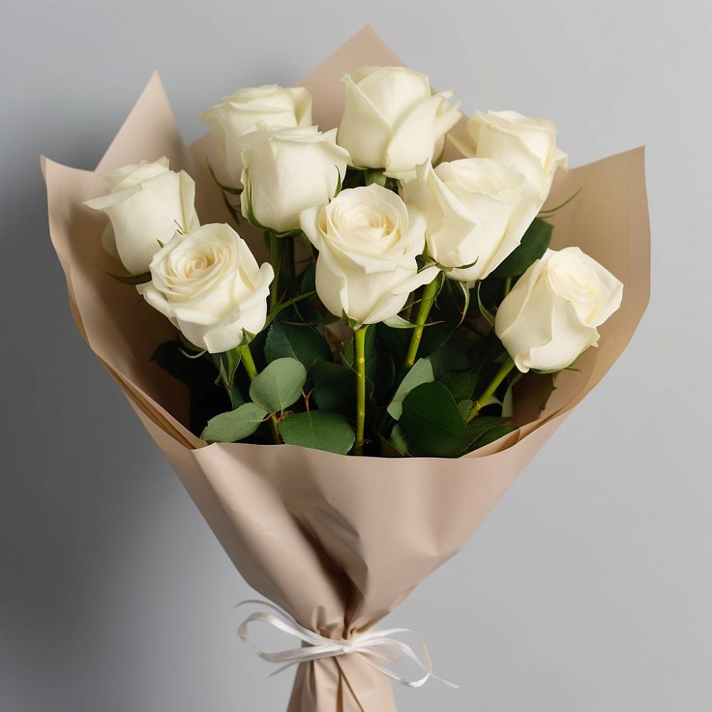 Букет 9 Белых роз Эдлесс Лав в Чухломе