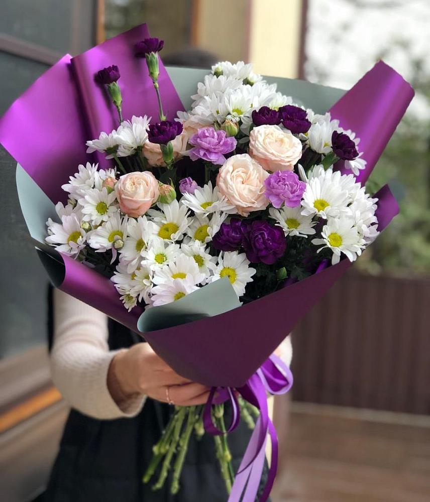 Букет цветов из: Хризантемы, Гвоздики и Розы в Чухломе