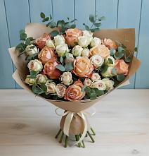 Букет цветов из:  Альстромерии и Розы #REPLACE_PRED# Чухломе